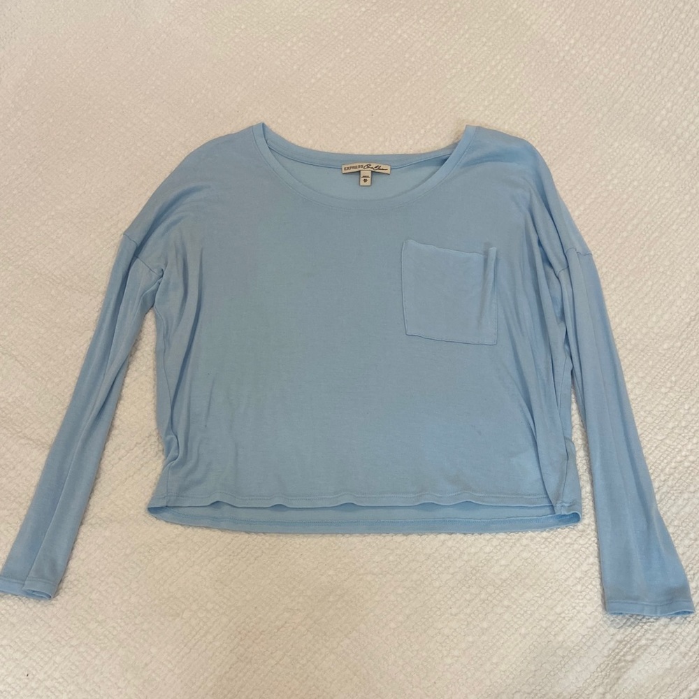 Light blue cropped long sleeve